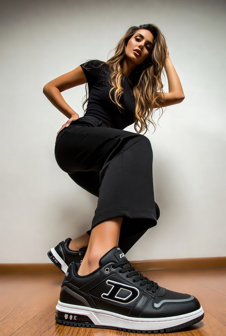 The Footwear Studio — kinetic sneakers photography with opaque infinite white background