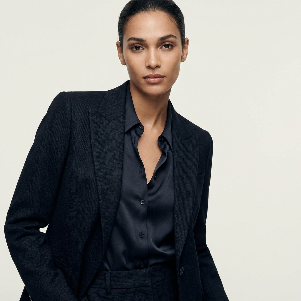 AI-generated editorial portrait photography — avant-garde fashion model by Ashbourne Privè